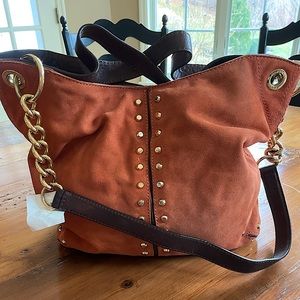 Michael Kors Boho Slouch Suede Bag in Color: Rust